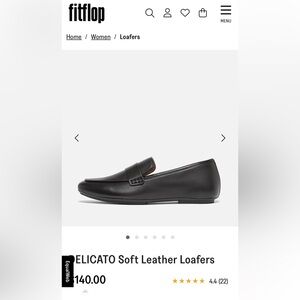 Fitflop Black Leather Loafers